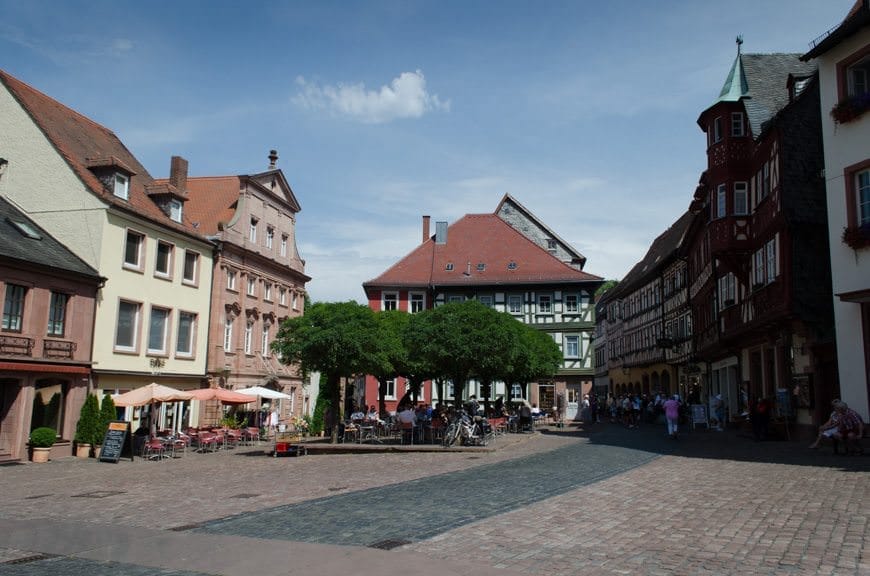 Milternberg's wide-open squares are the perfect venue for meeting new friends. Photo © 2015 Aaron Saunders