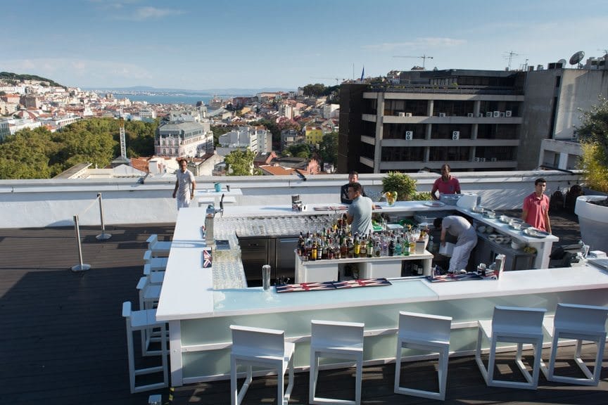 Sky Bar Skyline. Lisbon's panoramic vistas don't fail to impress. Photo © 2015 Aaron Saunders