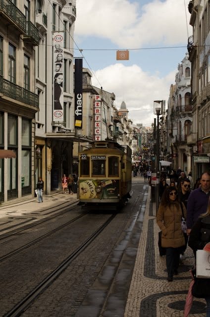Porto, Portugal and its quaint trolley cars. Photo © 2014 Aaron Saunders