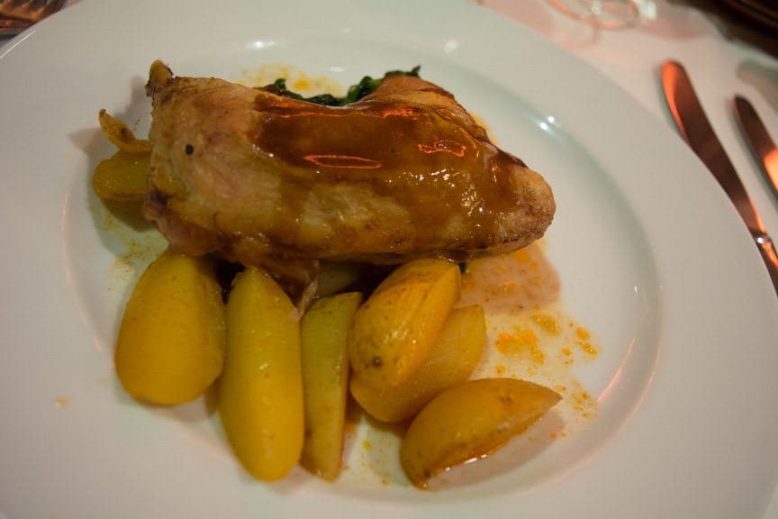 Dinner was tasty, but basic - and not nearly as Portuguese as I was expecting. Photo © 2015 Aaron Saunders