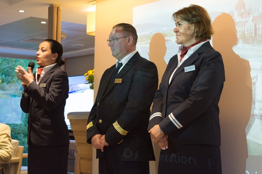 The crew of the Viking Torgil celebrate our journey with a farewell toast tonight. Photo © 2015 Aaron Saunders