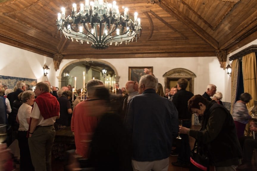 Guests were treated to cocktails and a comprehensive tour of the monastery...Photo © 2015 Aaron Saunders
