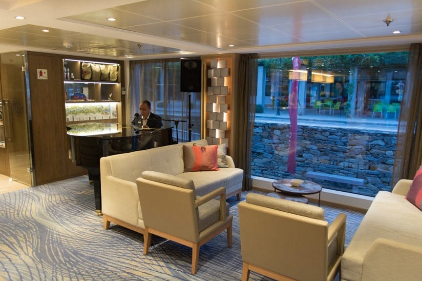 Back onboard, it's time to settle in the Viking Lounge...Photo © 2015 Aaron Saunders