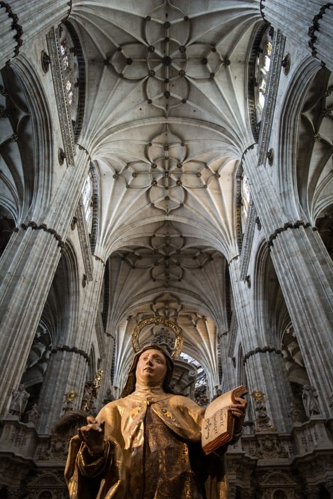Inside, the New Cathedral of Salamanca is an imposing giant of a structure; as immense in scale as it is beautiful. Photo © 2015 Aaron Saunders