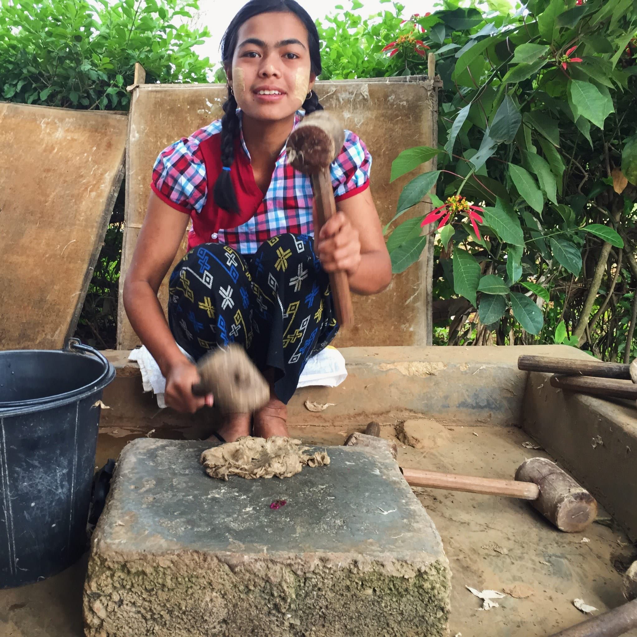 Paper making in Myanmar