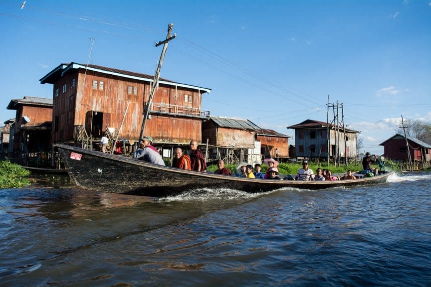 Boats of all shapes and sizes carried locals...Photo © 2015 Aaron Saunders