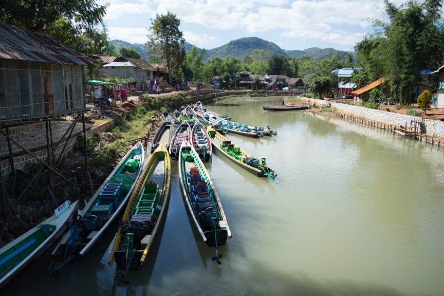 To get back to our hotel, we traveled in the traditional way: by water. Photo © 2015 Aaron Saunders