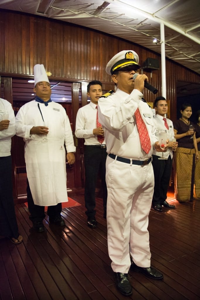 ...and our Captain and crew welcome us onboard! Photo © 2015 Aaron Saunders