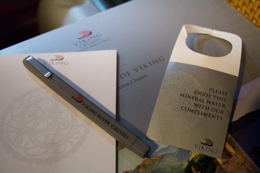 It may not be a Viking-owned ship, but Viking Mandalay has all the expected Viking swag...Photo © 2015 Aaron Saunders