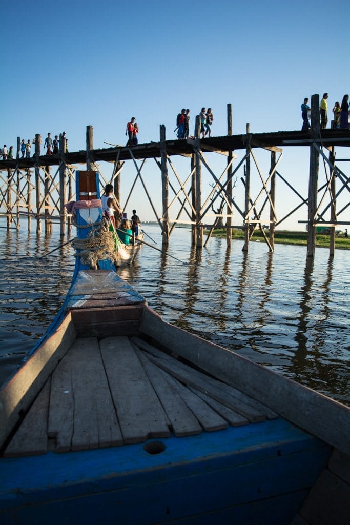 ...along the U Bein Bridge. Photo © 2015 Aaron Saunders