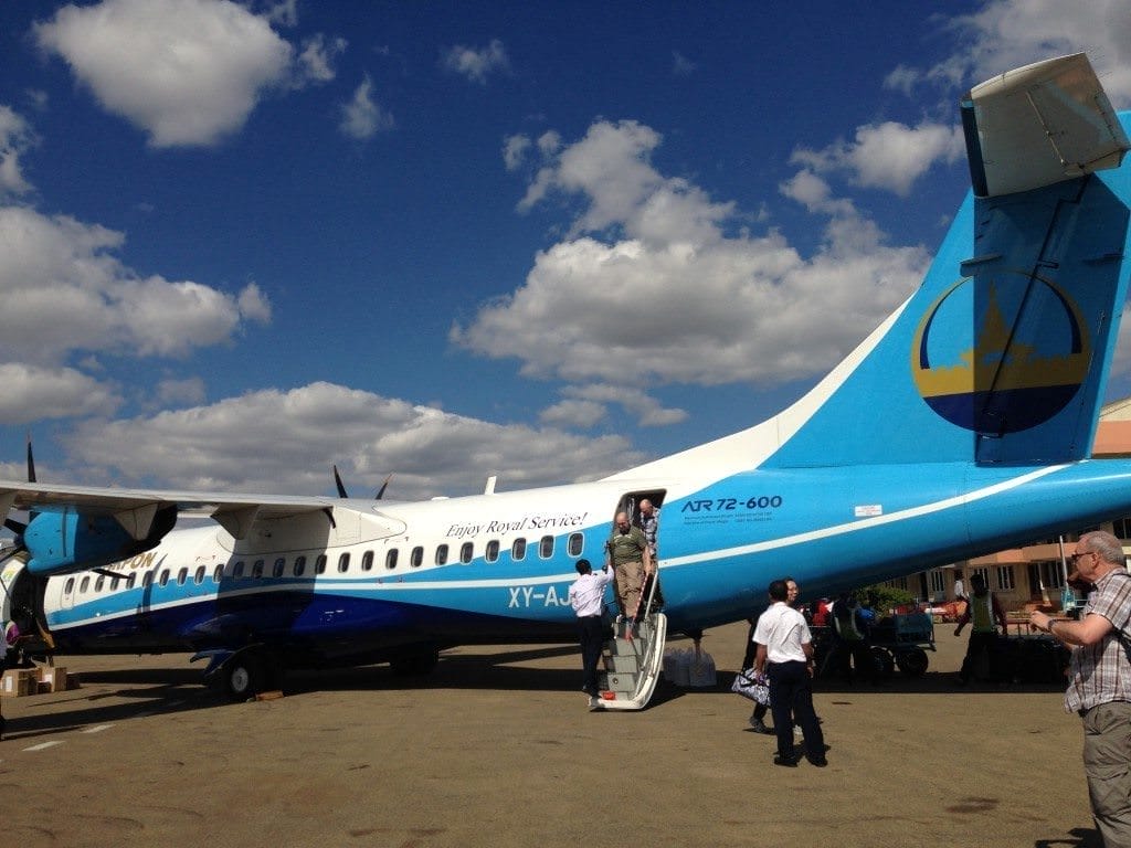 Our ride to Heho: a European-made ATR-72 600 turboprop, registration XY-AJP. Photo © 2015 Aaron Saunders