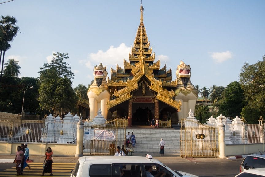 Zipping through traffic in Myanmar, sights like this aren't uncommon. Photo © 2015 Aaron Saunders