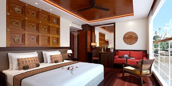 Avalon Myanmar Stateroom. Photo courtesy of Avalon Waterways.