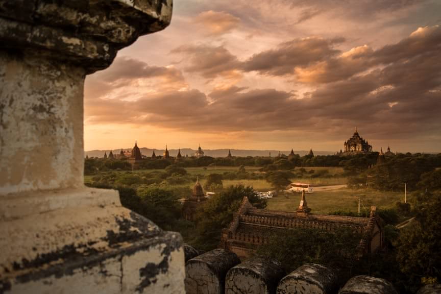 Today, we explored beautiful Bagan with Viking River Cruises - by day and by sunset. Photo © 2015 Aaron Saunders