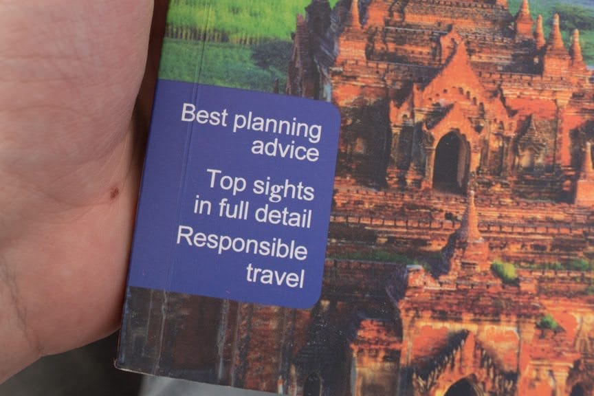 How can you tell this book isn't real? The cover is out of focus, and the letter "g" in "sights" is the wrong font. Photo © 2015 Aaron Saunders