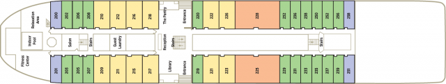 Deck plan for Crystal Mozart. 
