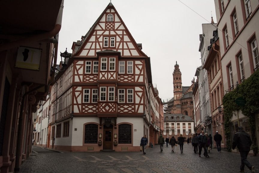 The historic Old Town center of Mainz. Photo © 2016 Aaron Saunders