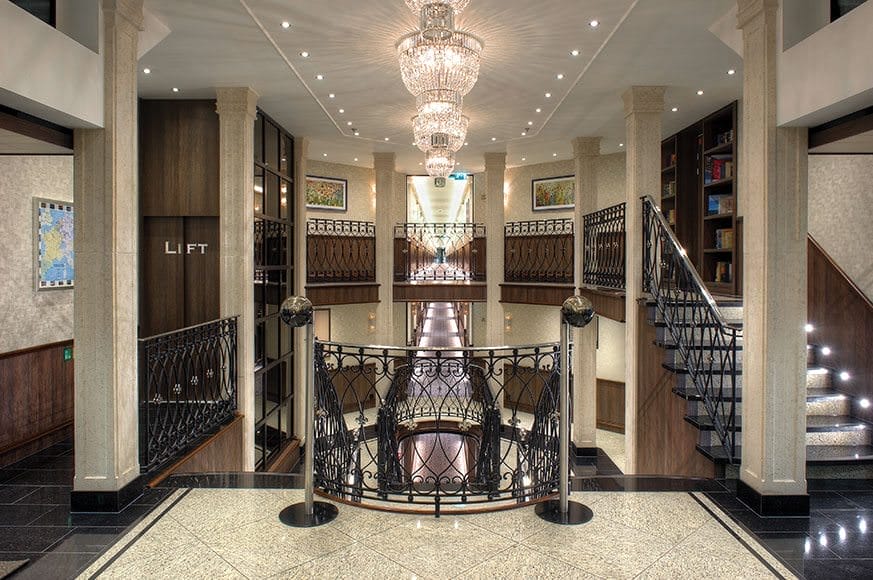 ms Grace Reception Lobby. Photo courtesy of Tauck