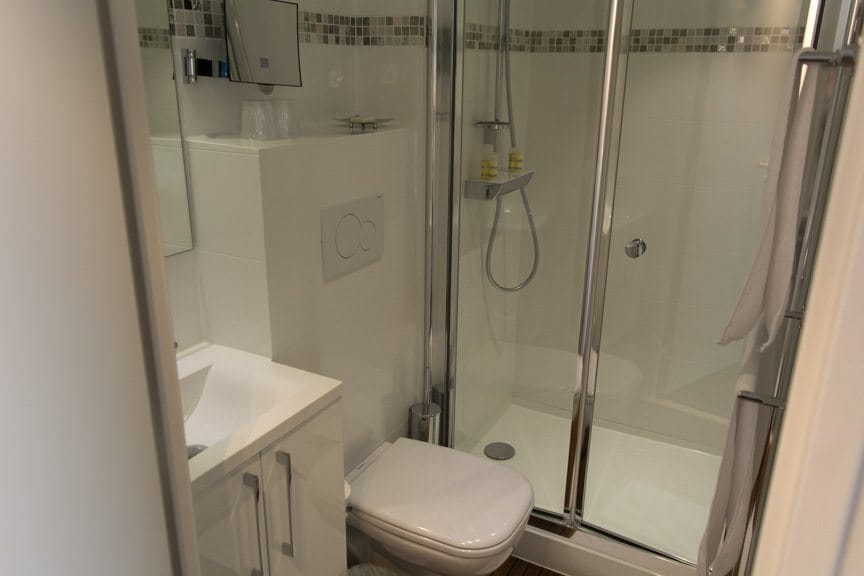 Bathrooms are efficient and well-designed. Photo © 2016 Aaron Saunders