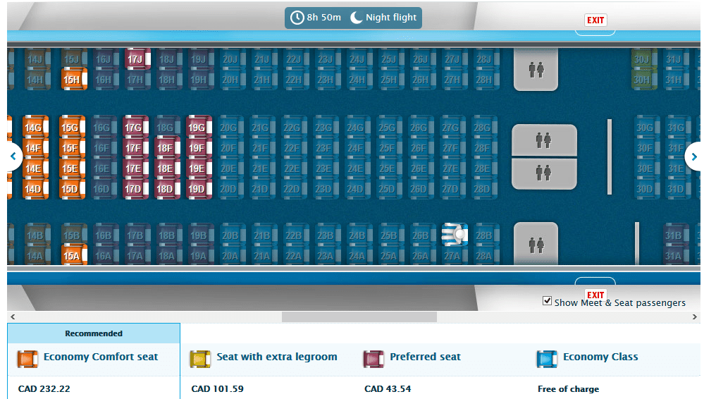 Don't wait until check-in to pick your seats. Waiting limits your choice and increases the chance you'll end up with a seat you don't like. My KLM flight that's over a week out is nearly totally booked up already.