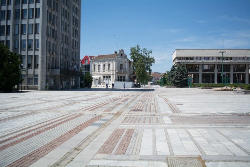 The main pedestrian shopping district of Vidin....Photo © 2016 Aaron Saunders