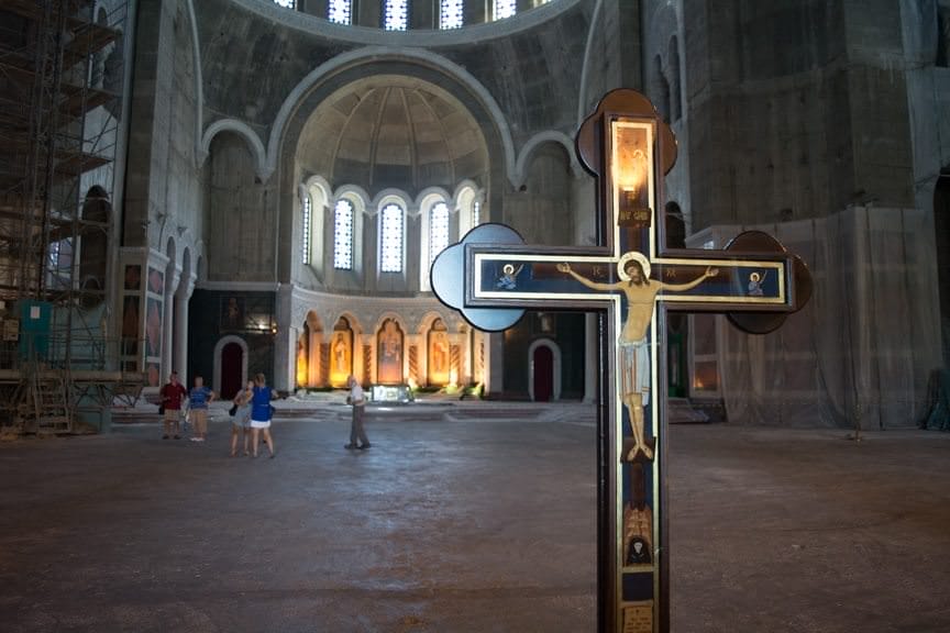 At this point, it is unclear when - or if - the Cathedral will ever be finished. Photo © 2016 Aaron Saunders