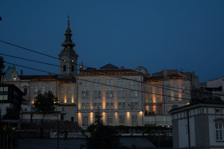 Belgrade after dark...Photo ©  2016 Aaron Saunders