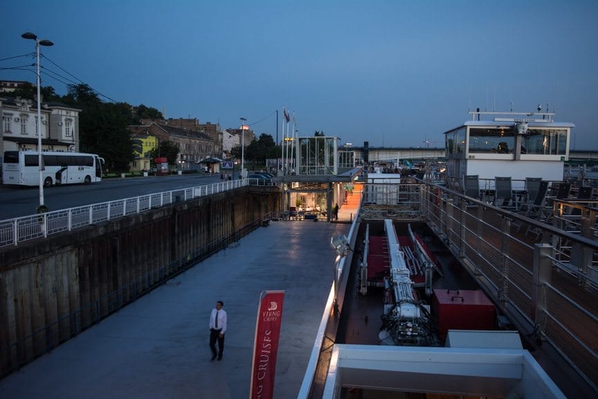 Viking's Passage to Eastern Europe - Belgrade, Serbia 31 ...as Viking Embla prepares to set sail for Croatia. Photo © 2016 Aaron Saunders