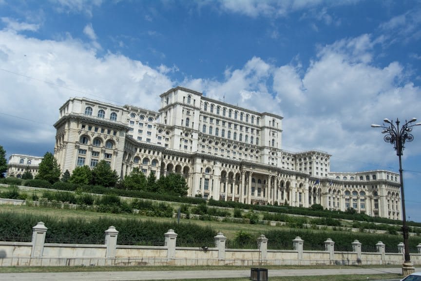 Romania's Palace of the Parliament: the largest administrative center outside of the White House. Photo © 2016 Aaron Saunders