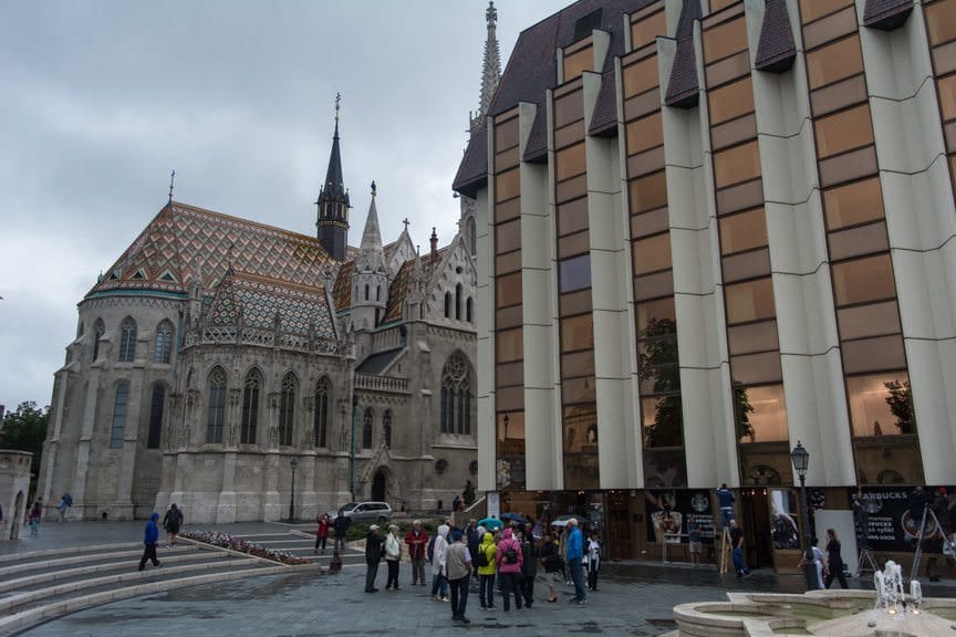 The Matthias Church is also adjacent to the Budapest Hilton, on the right. Photo ©  2016 Aaron Saunders