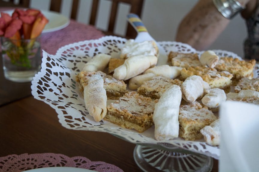 Our home-hosted visit included local pastries....Photo ©  2016 Aaron Saunders
