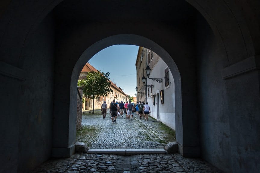 The streets of Osijek's historic Old Town, as seen on our included tour with Viking River Cruises today. Photo © 2016 Aaron Saunders