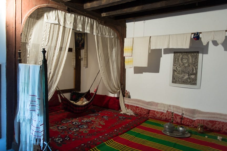 In Bulgaria, mothers and their newborns don't leave this room for 40 days following the birth. This is done for many different reasons, including to "ward off the evil eye", according to my Bulgaria: Customs and Culture book. Photo © 2016 Aaron Saunders