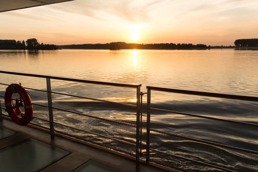 The spectacular Eastern Danube, as seen this evening from onboard Viking River Cruises' Viking Embla.