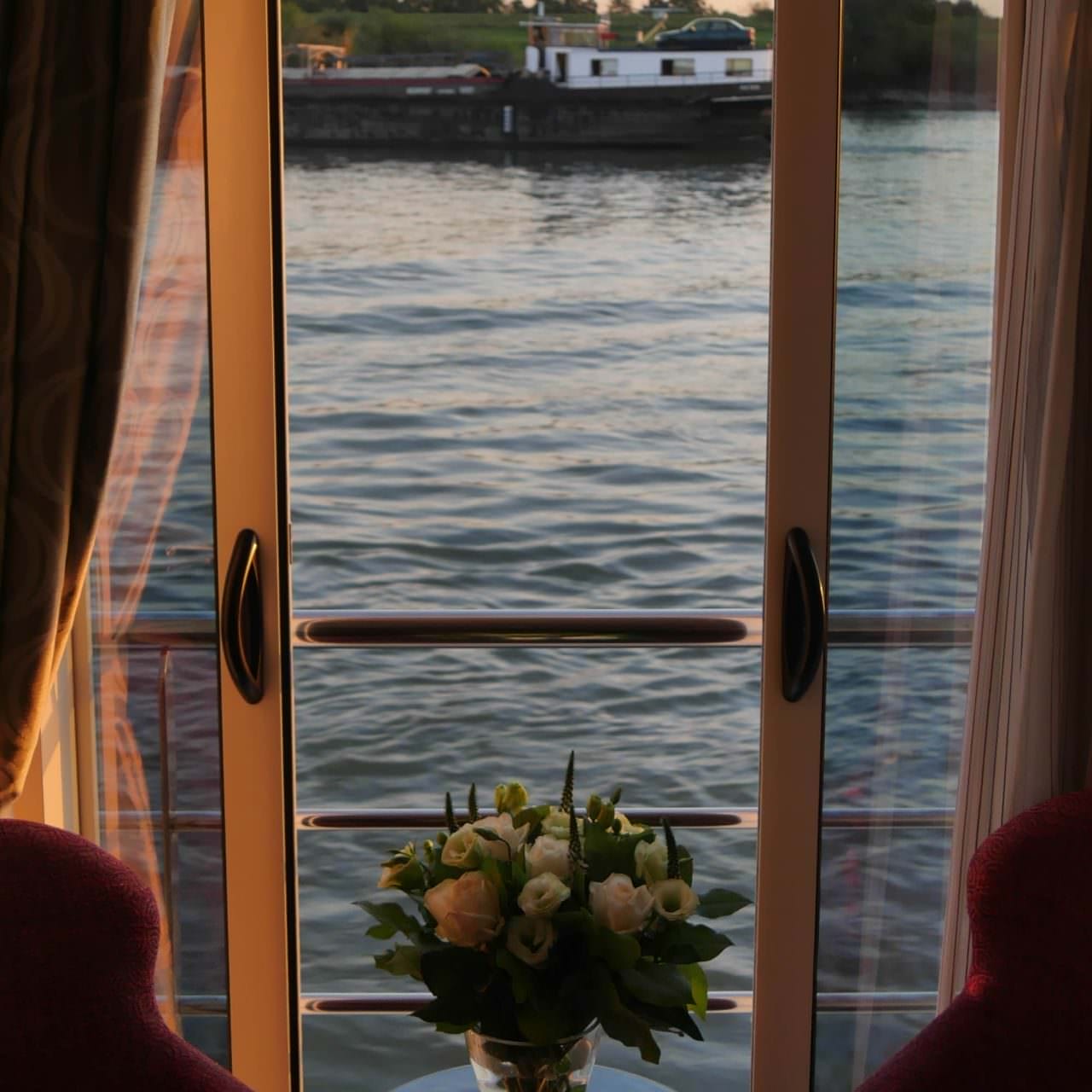 My French balcony on AmaSonata. In the same room, I also have a step-out balcony. © 2016 Ralph Grizzle