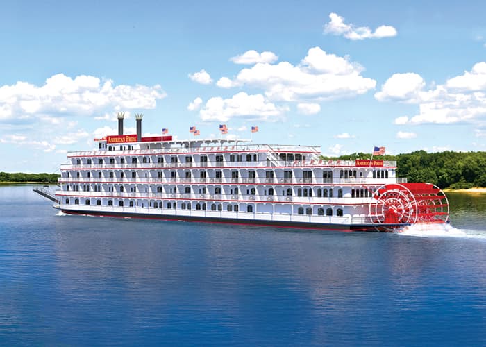 Paddlewheel-driven river cruise ships are being built in record numbers for the waterways of the United States. Photo courtesy of American Cruise Lines.