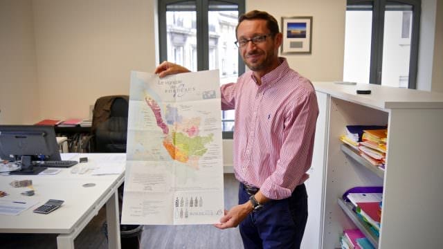 Christophe Tissinier, assistant director of Bordeaux Excellence, a company that provides incoming tourism services for cruise lines, river cruisers and visitors to the Bordeaux region. © 2016 Ralph Grizzle