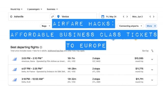 airline ticket hacks