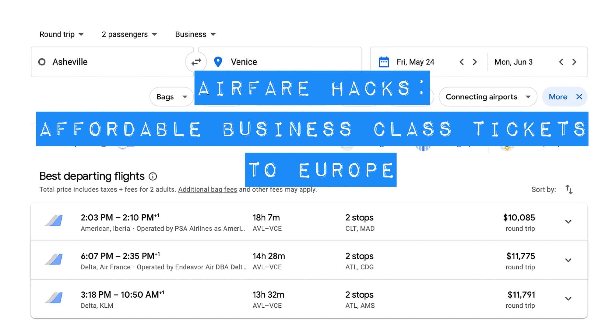 airline ticket hacks